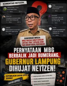 Pernyataan MBG Berbalik Jadi Bumerang, Gubernur Lampung Dihujat Netizen Pernyataan MBG Berbalik Jadi Bumerang, Gubernur Lampung Dihujat Netizen